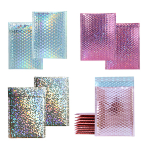 Bolsa de sobres de burbujas de aluminio holográfico láser, suministros para pequeñas empresas, sobres acolchados, sobres de burbujas, bolsas de correo - Product Image 4