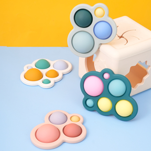 Jouets de <span class=keywords><strong>dentition</strong></span> pour bébé en silicone sans BPA Sensory Fidget Popper Cadeaux pour bébés Pop Push Bubbles Popper Silicone Fidget Toddler Toys - Product Image 4