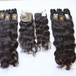 Mèches de cheveux vierges avec Lace Closure Hd, avec cuticule alignée, avec frontal - Product Image 1