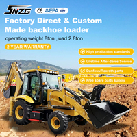 Carry 2.8 Ton Backhoe Mini Loader Mini Excavator avec moteur Yunnei et accessoires à vendre Prix de gros 4 Wheel Drive