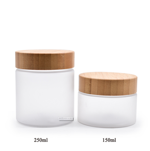 Envases vacíos de plástico PET para mantequilla corporal, tarros cosméticos de 8 <span class=keywords><strong>oz</strong></span> con tapas de bambú, logotipo grabado de 16 <span class=keywords><strong>oz</strong></span> - Product Image 5