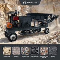 Concasseur mobile de type boîte de 40 tonnes, conception à faible bruit et contrôle de la poussière, double alimentation diesel-électrique, concasseur à marteaux haute performance 200K pour matériaux