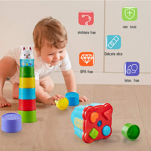 Cốc Xếp Chồng Cho Bé Đồ Chơi Sắp Xếp Lồng Nhau 15 Món Đồ Chơi Giáo Dục Sớm Trong Nhà Tắm Biển Ngoài Trời Quà Tặng Cho Trẻ Tập Đi - Product Image 2