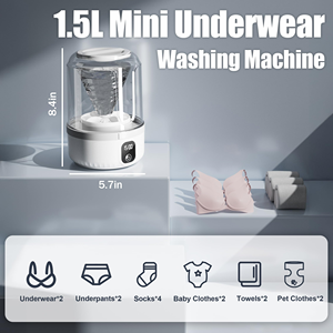 Mini machine à laver portable rechargeable sans fil pour dortoir et usage domestique, idéale pour les petits articles, les sous-vêtements et les chaussettes - Product Image 5