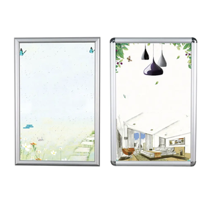 Venta caliente 25mm Snap Frame Silver Black Plated Glitter Marco de fotos de aluminio con marco de póster de esquina Mitred - Product Image 2