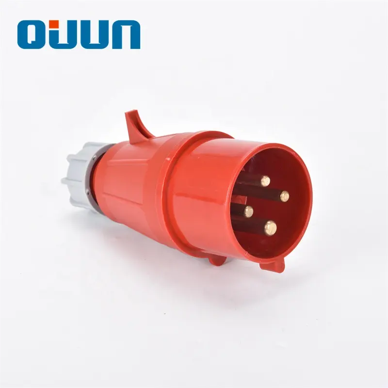 Industrial Plugs CE Standard Factory Sell Male Female Plug Industries Electrical Plug Area 4poles16a Red 16A Spinotto 6 -2pin 6h