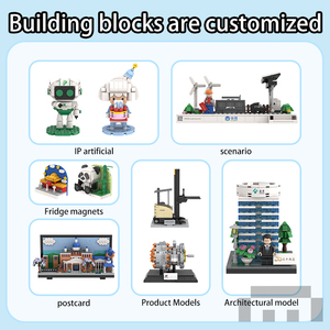 Blocs de construction micro-particules personnalisés, ensemble de blocs, anniversaire d'entreprise, <span class=keywords><strong>image</strong></span> de marque d'<span class=keywords><strong>anime</strong></span>, dessins, avantages des employés, ABS - Product Image 3