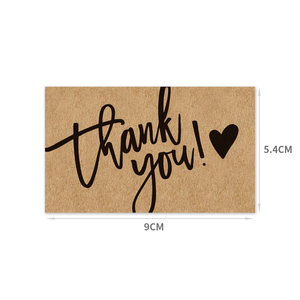 Cartes de remerciement personnalisées en papier kraft avec logo, cartes postales, cartes de vœux, cartes de visite, impression et emballage pour petites entreprises - Product Image 3