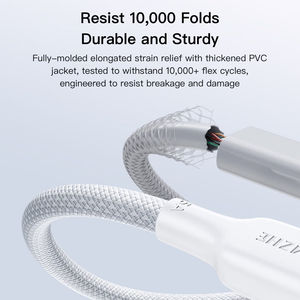 Câble USB2.0 double Type-C SAMZHE 1m PD100W 5A pour charge rapide et transfert de données pour voiture, iPhone 15/16/17, Huawei, Xiaomi, iPad, tablette, ordinateur portable - Product Image 3