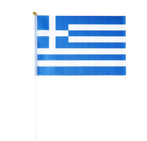 Impression pays personnalisée 14*21cm pays petit drapeau national de la Grèce avec poteau <span class=keywords><strong>en</strong></span> plastique - Product Image 5