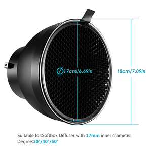 Réflecteur E-reise Environ 7 "Standard Bowens Mount Light Modifier pour <span class=keywords><strong>Godox</strong></span> AD400Pro AD600B <span class=keywords><strong>AD600Pro</strong></span> AD600BM MS200 MS300 SK400II - Product Image 3