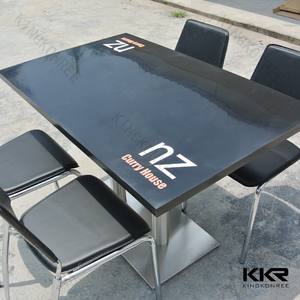 Blanco de imitación de piedra <span class=keywords><strong>restaurante</strong></span> superficie sólida mesa de centro de mármol - Product Image 5