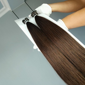 จัสมินบิวตี้ โฮลเซลล์ เคราติน แฮร์ ต่อผมแท้แบบ Pre-Bonded ชนิดแบนและ U Tip เวอร์จิ้น ดับเบิ้ลดรอน สำหรับถักเปีย - Product Image 6