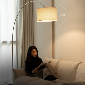 مصباح أرضي بتصميم بسيط من Aisilan لغرفة المعيشة وغرفة النوم، إضاءة أرضية مرنة طويلة للمكتب، مصباح قائم بقاعدة رخامية - Product Image 3