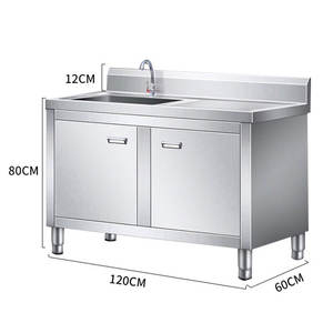 Lavello da Cucina Commerciale in Acciaio Inox con Mobile e Piano di Lavoro per <span class=keywords><strong>Ristoranti</strong></span> - Product Image 5