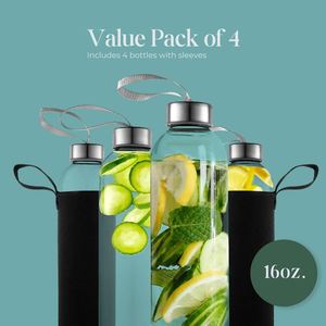 Botella de Agua de Vidrio Sublimada con Logotipo Personalizado, de 10oz a 34oz, Libre de BPA, Ecológica, a Prueba de Fugas, Apta para Microondas y Lavavajillas - Product Image 3