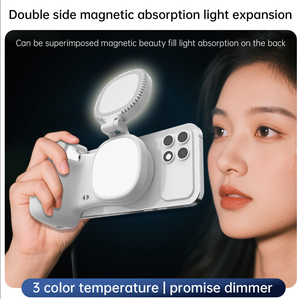 Suporte Magnético de Mesa em ABS para Smartphone, Punho Portátil, Câmera de Celular, Controle Remoto Sem Fio Versátil e Luz de Preenchimento LED para Atacado - Product Image 6