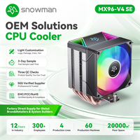 Pendingin ITX 90mm Hitam dengan Basis Tembaga untuk Rakitan Faktor Bentuk Kecil Grosir Ritel dengan Logo Warna Kustom Kotak Retail OEM ODM