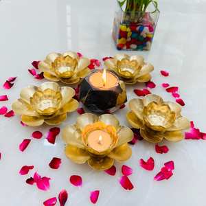 ที่ใส่เทียนทีไลท์แบบดั้งเดิมรูปดอกบัวของตกแต่งบ้านเทศกาลและดิวาลีของตกแต่งงานแต่งงาน & ของขวัญเทศกาลดิวาลี - Product Image 5