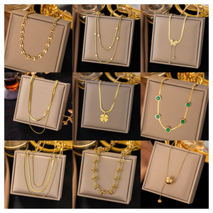 Vente <span class=keywords><strong>en</strong></span> gros <span class=keywords><strong>de</strong></span> bijoux <span class=keywords><strong>en</strong></span> acier inoxydable plaqués or imperméables sans ternissement, accessoires <span class=keywords><strong>de</strong></span> bijoux, collier <span class=keywords><strong>en</strong></span> acier inoxydable - Product Image 5