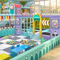 Équipement commercial : Zone de jeux souple pour enfants, ensemble de toboggans personnalisés, piscine à balles, magasins de jeu de rôle à thème ville simulée, pour intérieur et haute capacité
