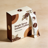 Boîte de présentation de comptoir PDQ en carton kraft écologique pour sachets de café, emballage prêt à l'emploi