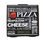 Individuelle Pizzakartons mit Logo, Wellpappe, Schwarz, zum Mitnehmen