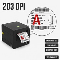 Imprimante thermique directe de bureau 3 pouces, double couleur rouge et noir, sans encre, sans ruban, pour étiquettes d'entrepôt et codes-barres