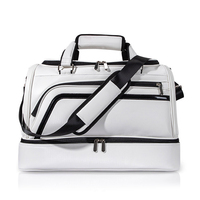 Sac de voyage d'accessoires de golf en cuir végétalien de luxe à deux étages avec confiance depuis 20 ans et plus.