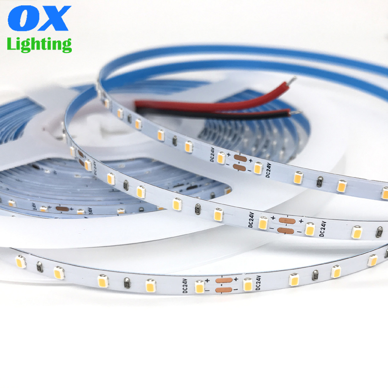 24V Low Voltage Indoor Background Wall Decorative Ultra-Narrow 4mm 120 LEDs 2216 Flexible LED Strip