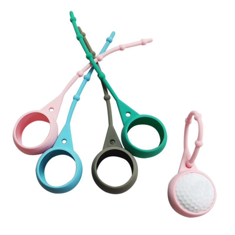 Light weight golf ball protective case Soft Silicone Straps Colorful Bag Golf Ball Cover Holder