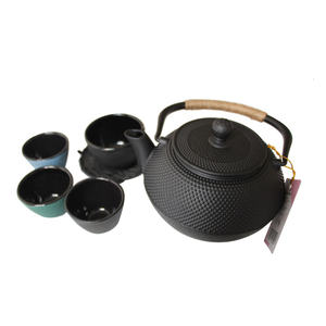 Service à théière traditionnel chinois en <span class=keywords><strong>fonte</strong></span>, bouilloire à thé, théière avec filtre, tasses - Product Image 4