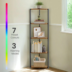 <span class=keywords><strong>VASAGLE</strong></span> Bibliothèque Étagère d'<span class=keywords><strong>angle</strong></span> à 5 niveaux avec éclairage LED réglable - Product Image 2