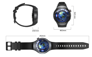 Özelleştirmek SDK akıllı saat DM80 Android akıllı saat 4g sim kart yuvası ile sos İzle gps spor monitör 4G smartwatches erkekler için - Product Image 3