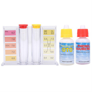 Kit de Test d'équipement de nettoyage de piscine <span class=keywords><strong>PH</strong></span> OTO pour le chlore résiduel <span class=keywords><strong>PH</strong></span> outils de nettoyage de piscine accessoires boîte de Test réglage de la piscine - Product Image 5