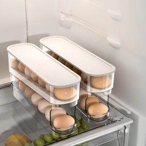 Transparent Fridge 2 Tier Automatic Egg Rolling <b>Tray</b> <b>Storage</b> Organizer Container Egg Freezer Holder for Kitchen - Product Image 4