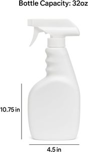 32oz 500ml HDPE <b>Plastic</b> Spray Bottles Chemical Resistant Trigger Pump Bottle for Household <b>Kitchen</b> Car Window Toilet Cleaning - Product Image 3