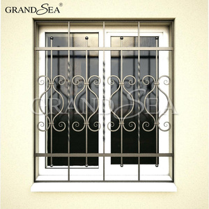 Decorativo forjado hierro Parrilla de ventana para abatible balcón Barra de guardia <span class=keywords><strong>a</strong></span> - Product Image 1