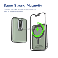 Chargeur sans fil magnétique portable 5000mAh avec câble intégré, batterie externe 22.5W PD à charge rapide, batterie externe 5000mAh avec écran LED