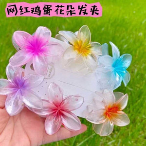 คลิปหนีบผมรูปดอกไม้สีสันสดใสสำหรับผู้หญิงและเด็กผู้หญิงเครื่องประดับผมอะคริลิกใสแฟชั่น - Product Image 3