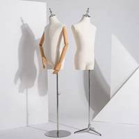 Maniquí de Medio Cuerpo Personalizable de Material Premium, Modelo Humano Práctico, Fácil de Limpiar, para Tienda