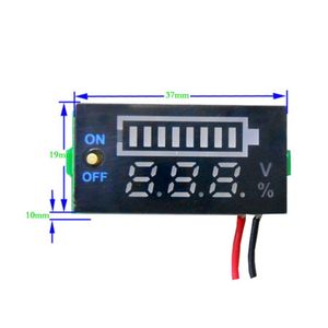Dual-LED-Anzeige 12V Auto-Blei-Säure-Batterie-Ladetester Füllstandsanzeige Lithium-Batterie-Kapazitätsmessgerät - Product Image 5