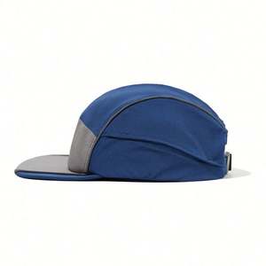 Casquette de baseball réfléchissante à 5 panneaux à séchage rapide pour hommes et femmes, respirante, noire, pour l'extérieur - Product Image 3