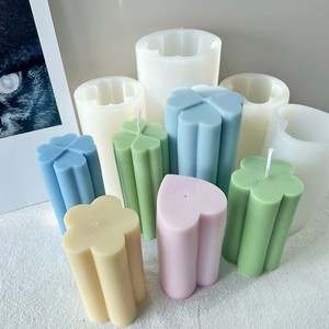DIY Transparent White <b>Candle</b> <b>Mold</b> Heart Flower Shape Silicone <b>Mold</b> for Valentine'S Day Crafting - Product Image 1