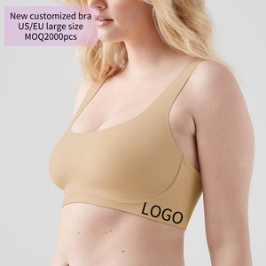 Customized logo Wireless Women U Shaped Sports Everyday Comfortable <strong>Bra</strong> Plus <strong>Size</strong> Women Full Coverage Without Underwire <strong>Bras</strong> - Product Image 1
