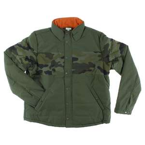   Chaqueta Acolchada de Camuflaje para Hombre Adidas, Verde Oscuro con Cuadros Naranja, Talla XL, Corte Holgado Informal, Resistente al Viento, Estilo Deportivo, Otoño - Product Image 4