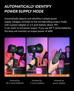 Kit d'éclairage photo portable Yongnuo YNLUX100 RGB RGBWW 120W 2700K-10000K LED <span class=keywords><strong>Moonlight</strong></span> léger avec monture Bowens - Product Image 5