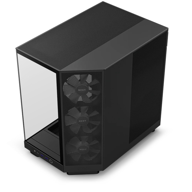Computer Case H6 FLOW RGB Black with RGB FAN Middle Tower Case Gaming Computer Cases Tower Gaming PC