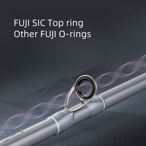 Caña de señuelo Ecooda para carpa, lubina, trucha, tiburón con anillo <span class=keywords><strong>Fuji</strong></span> <span class=keywords><strong>Sic</strong></span> y anillo O, mango de Eva, caña de pescar - Product Image 4