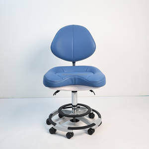 Equipo Moderno para Salón <span class=keywords><strong>de</strong></span> Uñas, Taburete Giratorio para Pedicura Azul y Dorado, Taburete para Técnico, Silla para Clínica Dental - Product Image 1